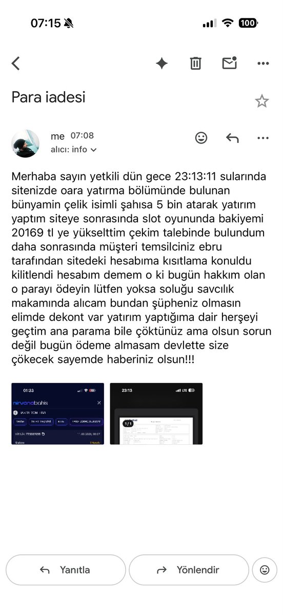 EPexase21's tweet photo. @nirvanabahis Dolandırıcı mısınız siz kardeşim https://t.co/aRRtkZ6Lh7