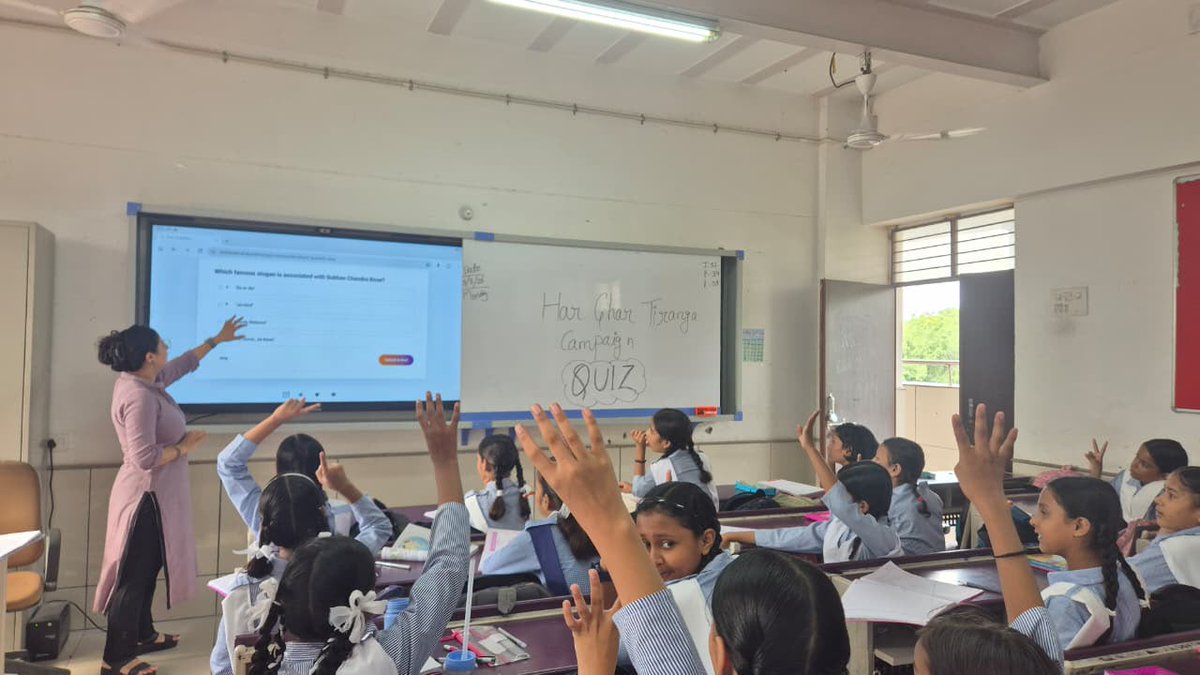 SRajokari's tweet photo. 🇮🇳 Har Ghar Tiranga – Quiz Time! 🇮🇳
A fun-filled quiz to learn, celebrate and honour our National Flag
🏫 CM SHRI School, Rajokari, Delhi
📍 District – South West-A
📅 Date of Activity – 03/08/2026
#HGTeducationDelhi  #HarGharTiranga
#AzadiKaAmritMahotsav https://t.co/aWS36QEr4v