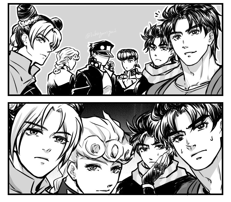 ichagarigari's tweet photo. 文字で画面がガチャガチャしちゃったけど、メンズはかわいくｼﾞｮﾘﾝはイケメンに描けたので見て欲しい(がり比) https://t.co/fyg24XhrhW