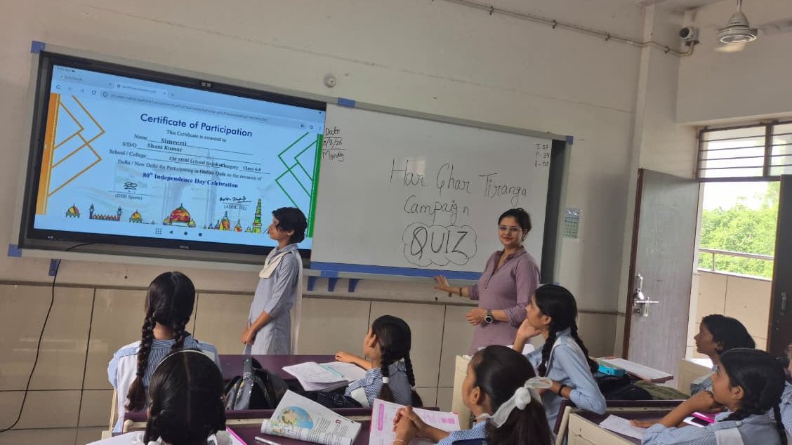 SRajokari's tweet photo. 🇮🇳 Har Ghar Tiranga – Quiz Time! 🇮🇳
A fun-filled quiz to learn, celebrate and honour our National Flag
🏫 CM SHRI School, Rajokari, Delhi
📍 District – South West-A
📅 Date of Activity – 03/08/2026
#HGTeducationDelhi  #HarGharTiranga
#AzadiKaAmritMahotsav https://t.co/aWS36QEr4v