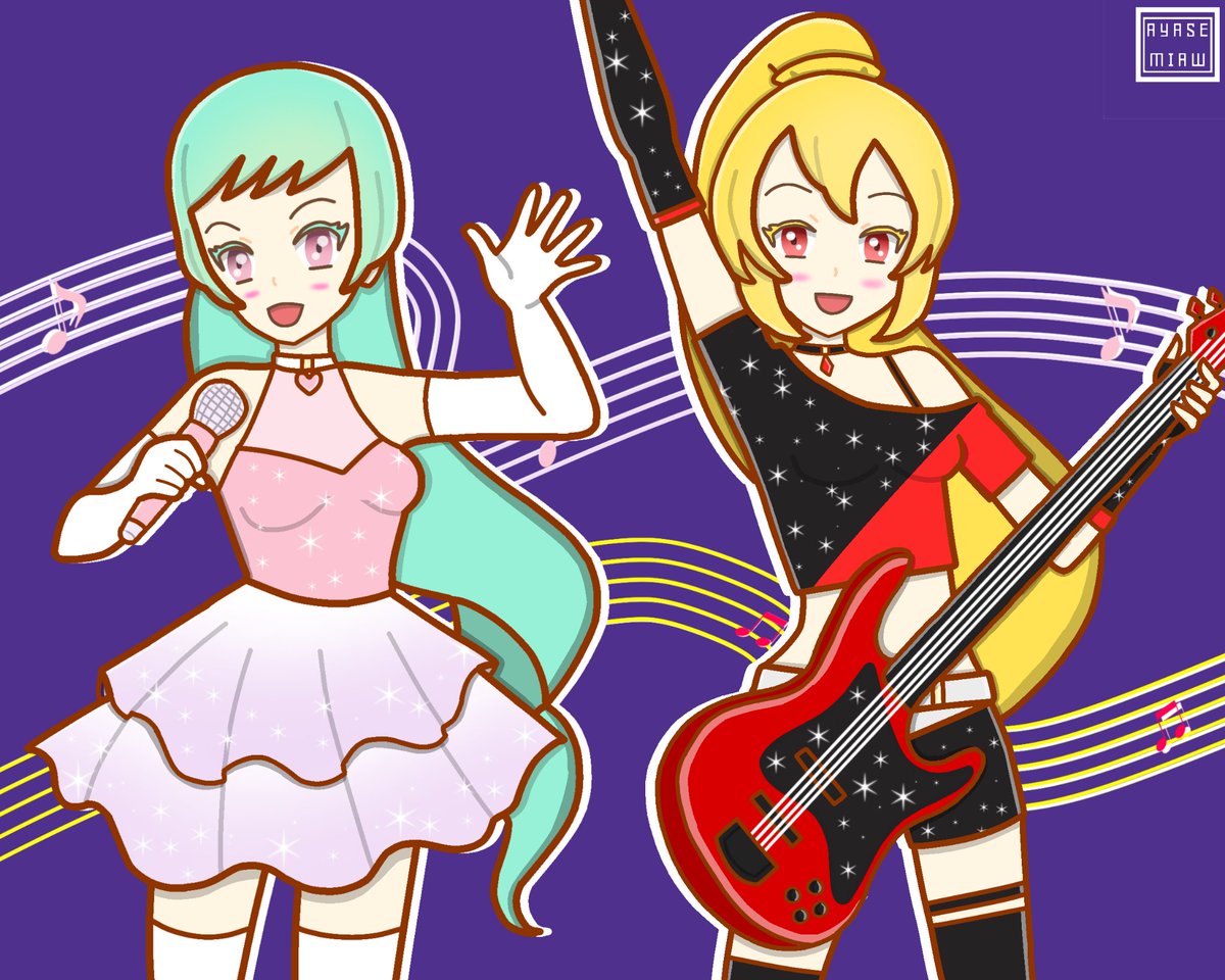 ayasemiaw's tweet photo. Idol duo band. https://t.co/Xq8riszIQg