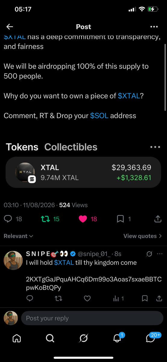 snipe_01_'s tweet photo. @maxsterlingeth @XTALProject Manifesting this 

2KXTgGaJPquAHCq6Dm99o3Aoas7sxaeBBTCpwKoBtQPy https://t.co/mG9asknVr4