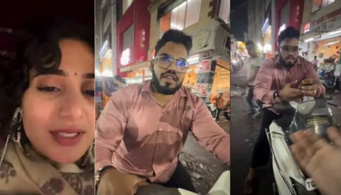OpIndia_com's tweet photo. Hyderabad: Influencer Siddeshwari Sugandh aka Siddhi says Mirza, who was riding a scooter with a missing registration number, eve-teased her near Charminar late at night.

https://t.co/vNKFKuuUXx

Influencer says Mirza falsely claimed to be a Rapido driver named Irfan when confronted by her.
