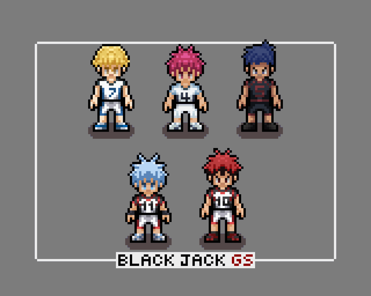 BlackJackGS_'s tweet photo. Kuroko No Basket! Pixel art
#KurokoNoBasket #KurokosBasketball #Kuroko #KagamiTaiga #GenerationOfMiracles https://t.co/aIyWGXOCQx