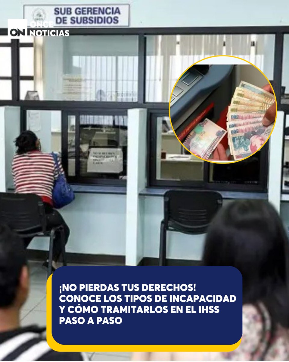 11_Noticias's tweet photo. 🤓Conoce cómo tramitar las incapacidades en el IHSS y asegurar tu salario🫰🫰💰
Más detalles aquí:📲 https://t.co/v4nvMtMLDp
#IHSS #Incapacidad #Trámites #Derechoslaborales #Salarios https://t.co/Bey2R9qb8H