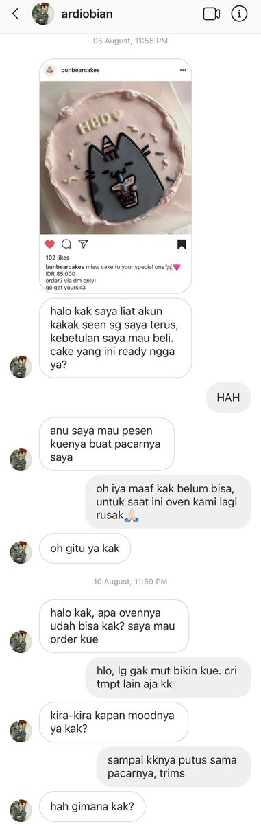 geminitty's tweet photo. dewtee au wherein rela bikin akun cake bodong buat stalk crush, eh malah doi sendiri order buat pacarnya ;) https://t.co/fUFZC0wWhH