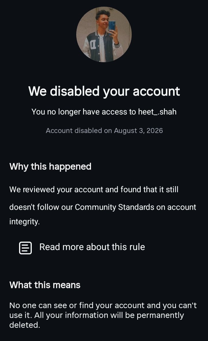 heetshah25's tweet photo. My Instagram account [heet_.shah]was disabled again, and I believe this may have been a mistake.I have always tried to follow Instagram's Community Guidelines.If I unintentionally violated any policy,I sincerely apologize. My account is important, please recover it. @instagram https://t.co/ex3U4DIhQI
