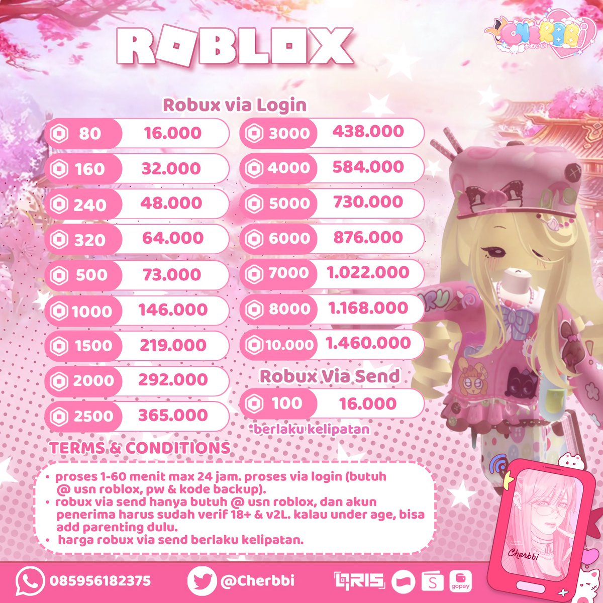 beavertx's tweet photo. 🫙 ⌫ @ CHERBBi robux via login, via send, heartopia, koin line, love and deepspace, zepeto, mobile legeds &amp; free fire.

vilog gilded acorn basic premium gamg junior full fashionwave heart diamond hd pink hato zem theme sticker coin aurum crystal lads dm ml wdp ff #zonauang 78 https://t.co/nOztcFnh74