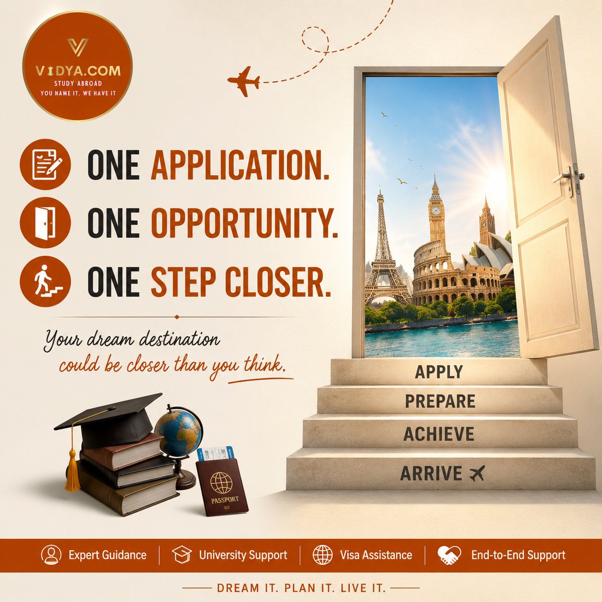 yesvidya_'s tweet photo. ✨ One Application. One Opportunity. One Step Closer. 🎓🌍
Your dream university and global career could be closer than you think. Take the first step today and turn your study-abroad dream into reality! ✈️
#StudyAbroad #StudyAbroadJourney #DreamBig #GlobalEducation https://t.co/P3UZs0YCuC