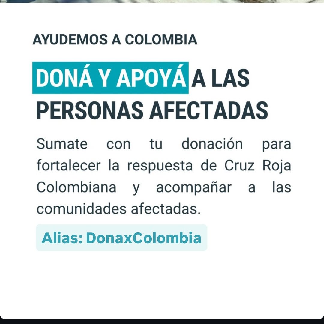 Reeeeeeen_11's tweet photo. Si les molesto eso, no se queden callados con esta información. LA CRUZ ROJA ARGENTINA ESTÁ ACEPTANDO DONACIONES A TRAVÉS DE MERCADO PAGO PARA LAS PERSONAS AFECTADAS POR EL SISMO DE 7,4 EN COLOMBIA https://t.co/LWys7lcUPA