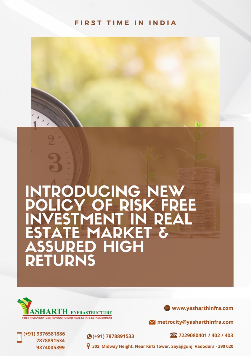 Yasharthin's tweet photo. Yasharth Enfrastructure Pvt. Ltd. introducing #HIGHESTRETURN on real estate #investment specially designed for Indian property buyers through self made #Strategies and #policies.
For more information visit our website : https://t.co/bT0OKFN5CO https://t.co/jjggCwJNpC