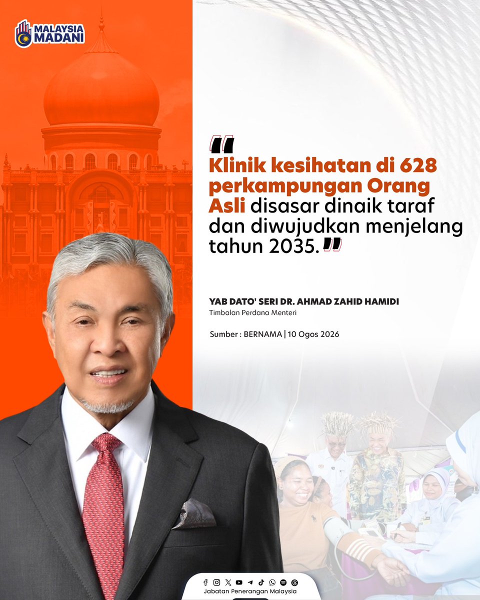 JPenerangan's tweet photo. Usaha ini akan dilaksanakan menerusi kerjasama KKM dan JAKOA bagi memperkukuh akses kesihatan komuniti Orang Asli. 🤝

#RancakkanMADANI
#MADANIBekerja
#TaatSetia
#JabatanPenerangan https://t.co/RfxmMdKJ9s