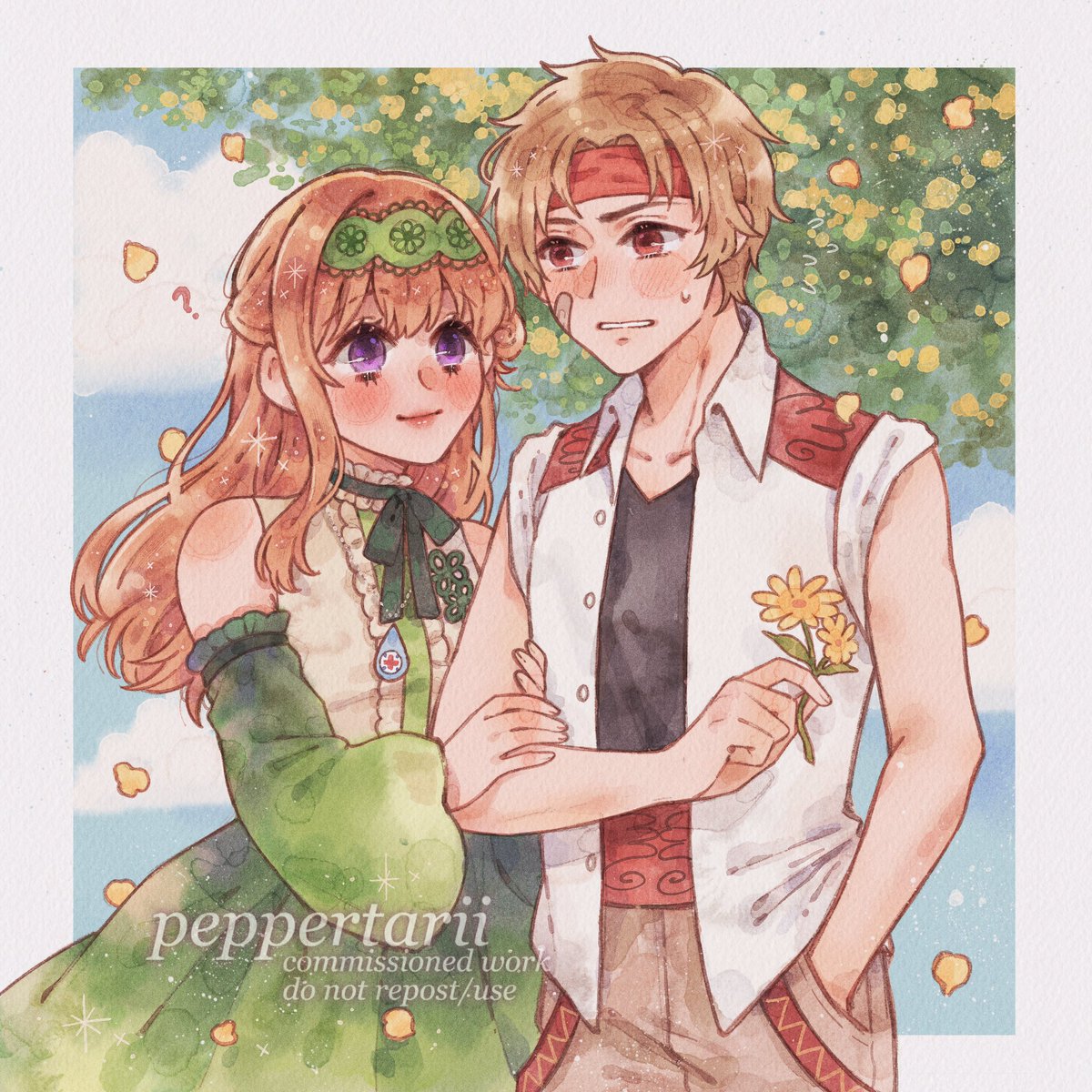 peppertarii's tweet photo. surprise me half body cmsn for shirayukin of her two childhoof friends ocs! thank you so much for your support ✨🌸

cm info: 
https://t.co/0nuCXqO2Yr
https://t.co/OGiAtFG6KA
#vgencomm https://t.co/90VG1aOqkj