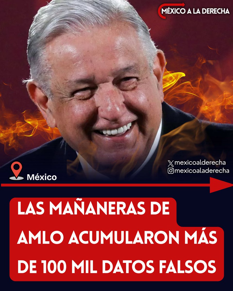 MexicoalDerecha's tweet photo. 🚨🇲🇽/ EL REY DE LOS DATOS FALSOS

¿Cómo ven a este miserable?

Se reveló que Las Mañaneras del narcoexpresidente AMLO acumularon más de 100 mil afirmaciones falsas, engañosas o imposibles de comprobar.

El consultor político, Luis Estrada, quien recopiló todas las conferencias matutinas de López Obrador, afirmó que "La Mañanera" sirvió más como una herramienta de propaganda política al fracasar como ejercicio de rendición de cuentas por priorizas el mensaje del Estado sobre datos verificables.

Y pensar que ahora el mismo Estado, encabezado ahora por la marioneta de los narcos Claudia Sheinbaum, quiere decidir "qué es mentira y qué no" con la Ley de Audiencias...

Preocupante.