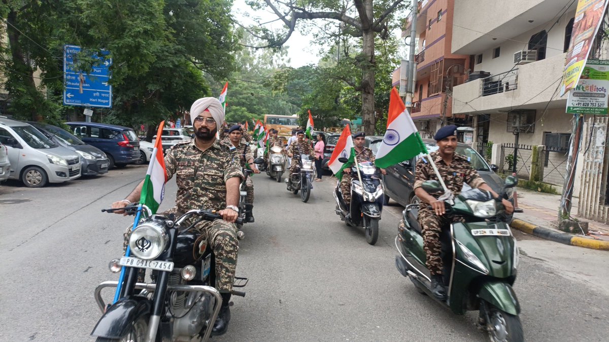 70bncrpf's tweet photo. As part of the Govt. of India’s #HarGharTiranga Campaign, 70 Bn CRPF organised a Tiranga Rally at Tihar Jail  on 11 Aug 2026. All officers and jawans of 70 bn participated Tiranga Rally. https://t.co/0RvdbKzMk2