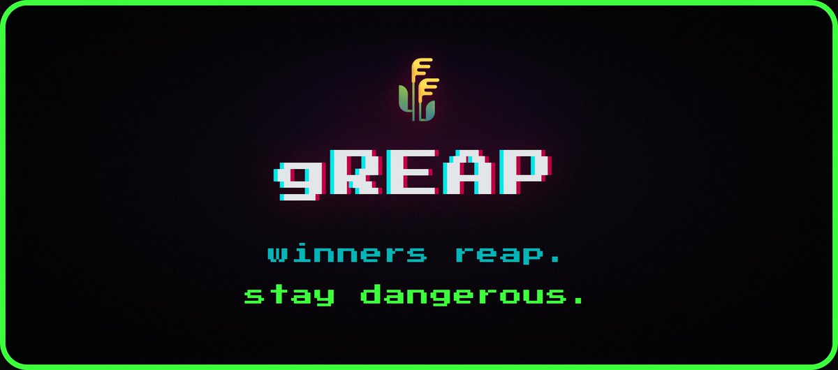 thereapxyz's tweet photo. gREAP

important information about new games, REAP token, airdrop and TGE is coming 

drips, free daily drops and games wont stay on forever

accumulation will end soon

its about to get a lot more fun https://t.co/VhUStvv2kq
