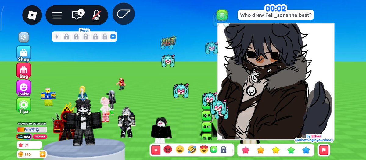Kikokilo20's tweet photo. People drawing my roblox oc in this game  has to be one of my favorite things to do https://t.co/ZWDuLApy57