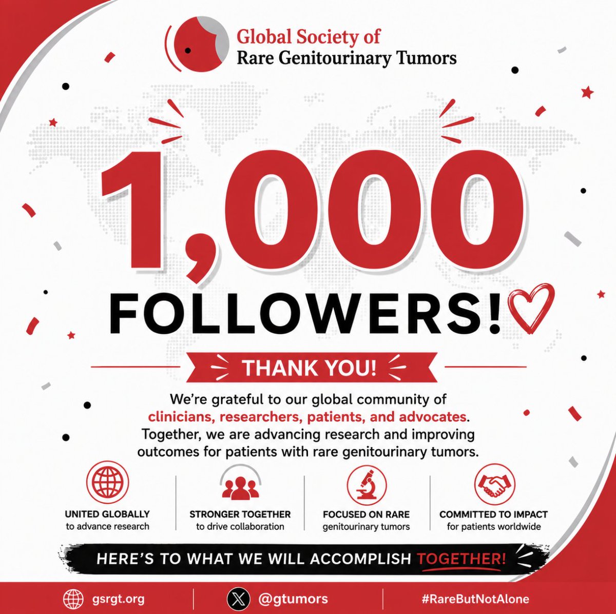 GTumors's tweet photo. Thank you to our growing global community for supporting the GSRGT and our mission!

Interested in rare GU tumors? Follow @gtumors and join our growing global community! 🌎

@SpiessPhilippe @drgaganprakash @npaesa @CMercinelli @AmerUrological @UroOnc @SUO_YUO @CAU_URO @JadChahoud @benristau @PGrivasMDPhD @spsutkaMD @CMercinelli @LuisMedinaMD @herneygarcia @AndreaNecchi @apolo_andrea @VedangMurthy @ARRODRIGUEZMD @montypal @UrogerliMD @dramandeeparora @CurtisPettaway1 @karima_oualla