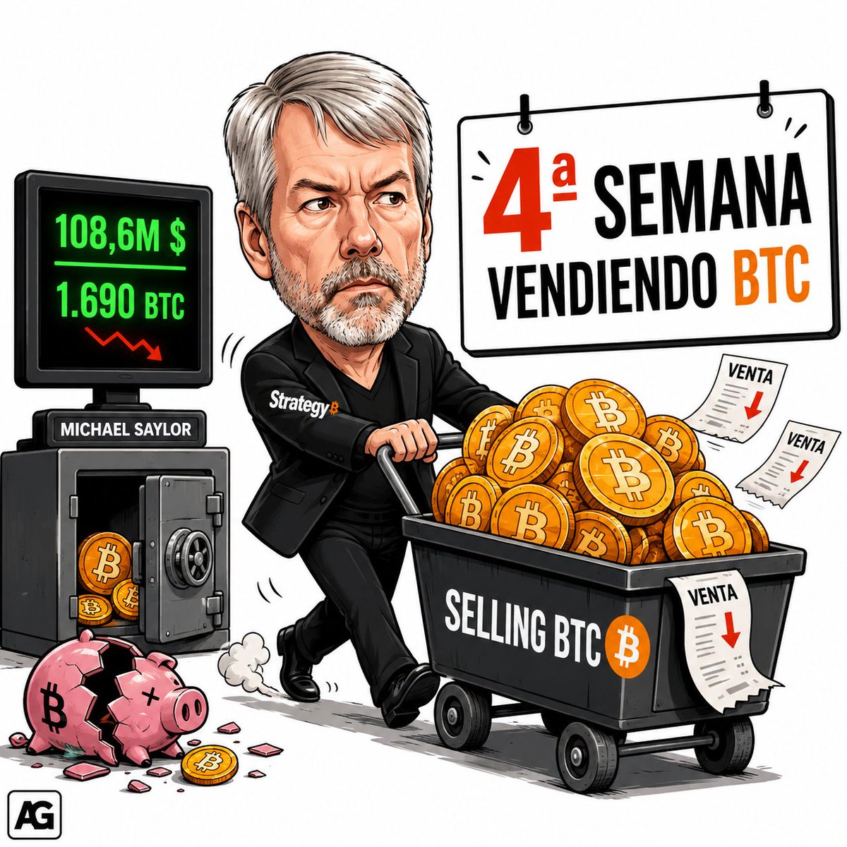 AntonioGlvez9's tweet photo. 🚨 ATENCIÓN 🚨

Strategy vuelve a vender Bitcoin por cuarta semana consecutiva.

Durante años, Strategy fue el símbolo del:

“comprar BTC y no vender nunca”.

Pero ahora la realidad recuerda algo incómodo:

🔹 incluso los mayores creyentes gestionan liquidez
🔸 incluso las tesorerías corporativas necesitan flexibilidad
🔥 incluso Bitcoin puede formar parte de una estrategia financiera, no de una religión

Bitcoin sigue siendo Bitcoin.

Pero cuando uno de sus mayores defensores vende varias semanas seguidas, el mercado escucha.

Y debería.

Porque en cripto, muchas veces no importa solo quién compra.

Importa también quién empieza a vender… y por qué.

#Bitcoin #BTC #Strategy #Crypto #Mercados #Macro #Inversion #Tesoreria