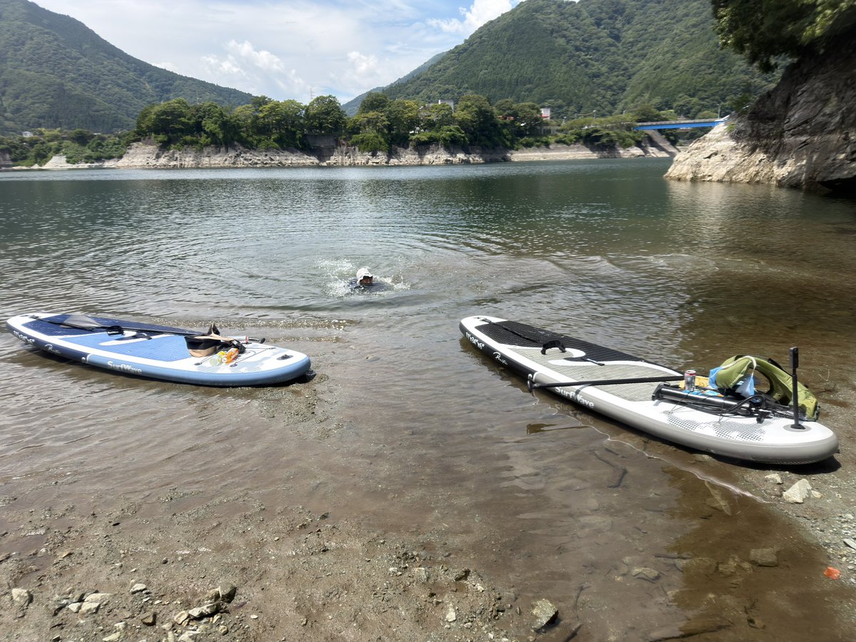 v__strom1000's tweet photo. 丹沢湖でSUP https://t.co/8TVMxIB6Gd