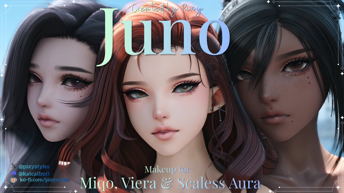 pixystyles's tweet photo. ⋆✴︎˚｡⋆ 🎂 ༘⋆⋆.𐙚 ̊
Happy Birthday to meeee!!! My first makeup "Juno" is out now on my kofi and xma^^
I'm really proud of this and I hope ya'll enjoy<33 https://t.co/XTaPcdpaVy