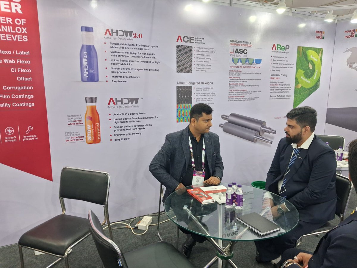 AniloxIndia's tweet photo. Final day at HIPLEX 2026.
Acme Rolltech wraps up with meaningful conversations, valuable connections and a great experience.
Grateful to everyone who visited us at Hall 7B | Stall 12.
#hiplex2026 #acmerolltech #aniloxrolls #aniloxsleeves #flexoprinting https://t.co/yjsscxquEs