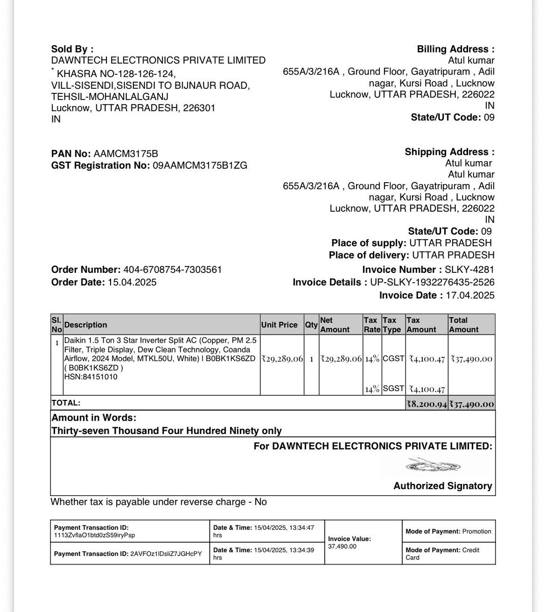 eratulverma's tweet photo. @DaikinIndia My AC is only 15 months old, but the remote has stopped working. Your service team is asking ₹2,360 for a replacement remote with no warranty. Why should a 15-month-old product have this issue? Please provide a warranty replacement resolution. Very disappointing https://t.co/5vfPLAbi0G