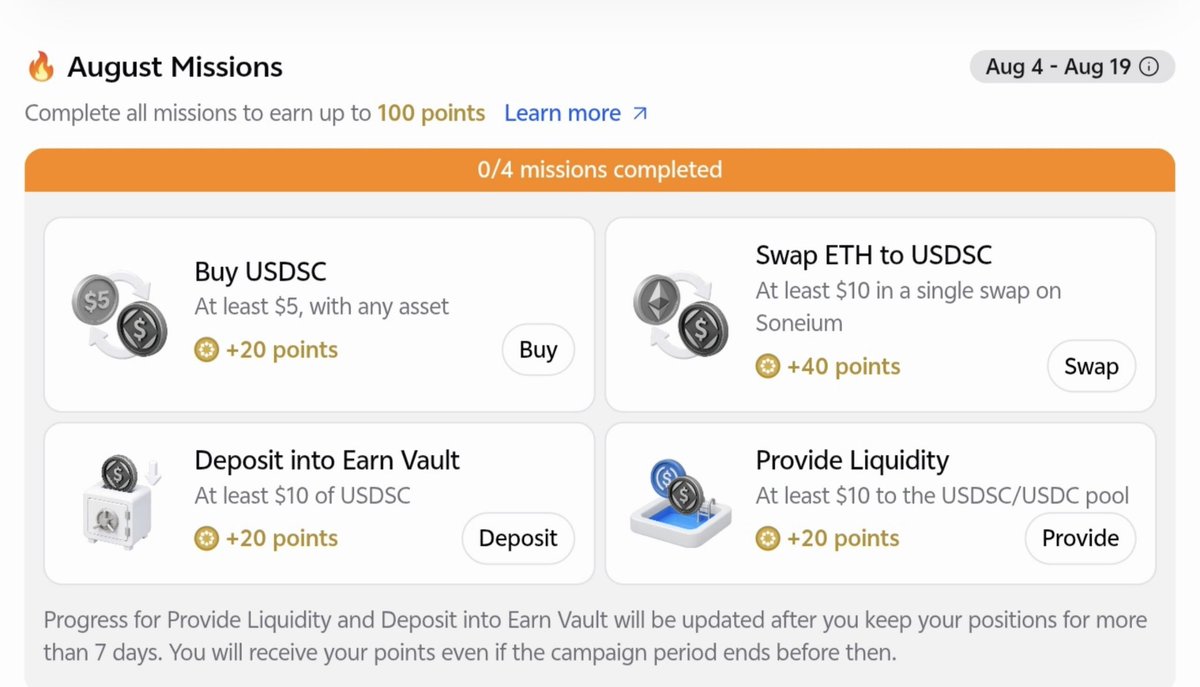 CryptoReincarna's tweet photo. @StartaleGroup Point Program Live!🚀🚀

💰 Funding: $70M
⌛Task Deadline:19 Aug

👉Go to:
https://t.co/eKrCnQkbA2

1. Singup With Google
2. Click "Card" &amp; Do Reserve card
3. Deposit $10+ Soneium ETH
4. Complete Aug Task to Earn Star points

Wait For Next😉 https://t.co/MuTnnFB874
