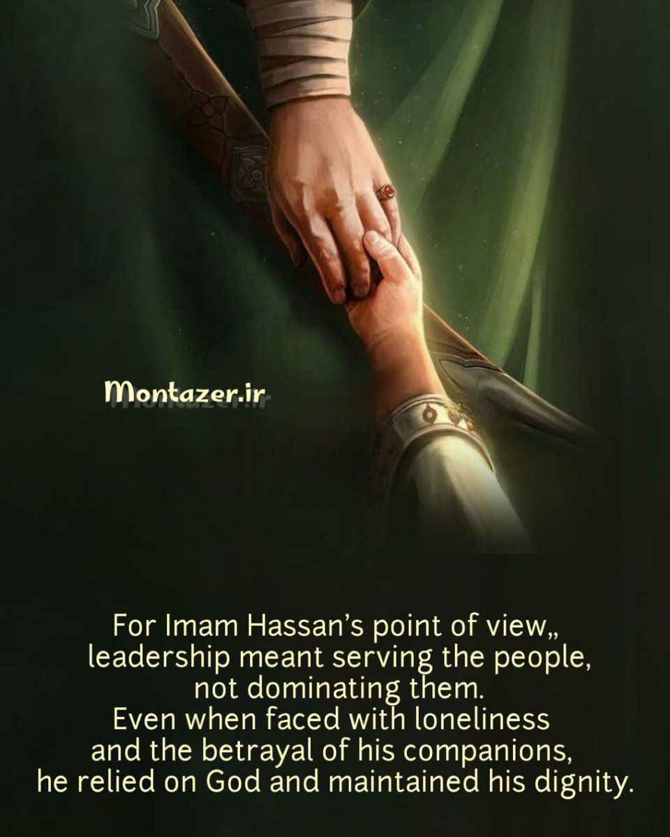 r_tashakoriiii's tweet photo. #ImamHassan (AS) sacrificed his honor with peace and endured slander to remain on the path of truth . Courage is not just about war; sometimes enduring the insults of one's own people for the greater good is heroism. https://t.co/nnAD7rfEkf