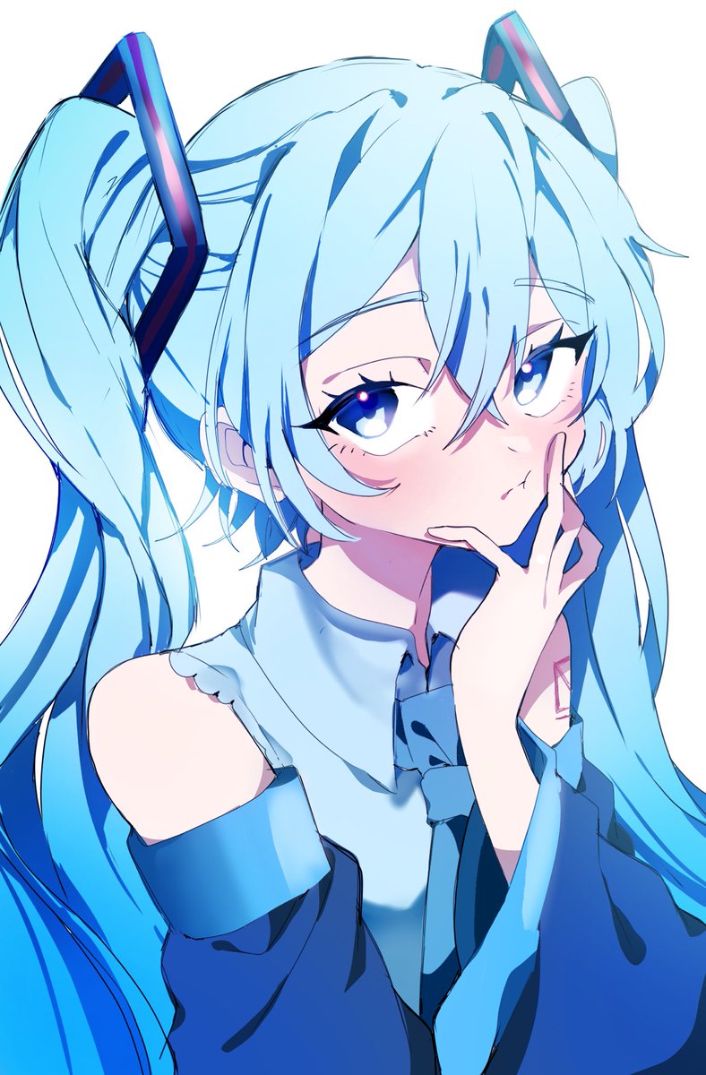 Ringoyarou's tweet photo. 青色なので見てて涼しい気持ちになれる。
 #初音ミク 
#初音ミクイラスト
#デジタルイラスト https://t.co/REON5xogQO