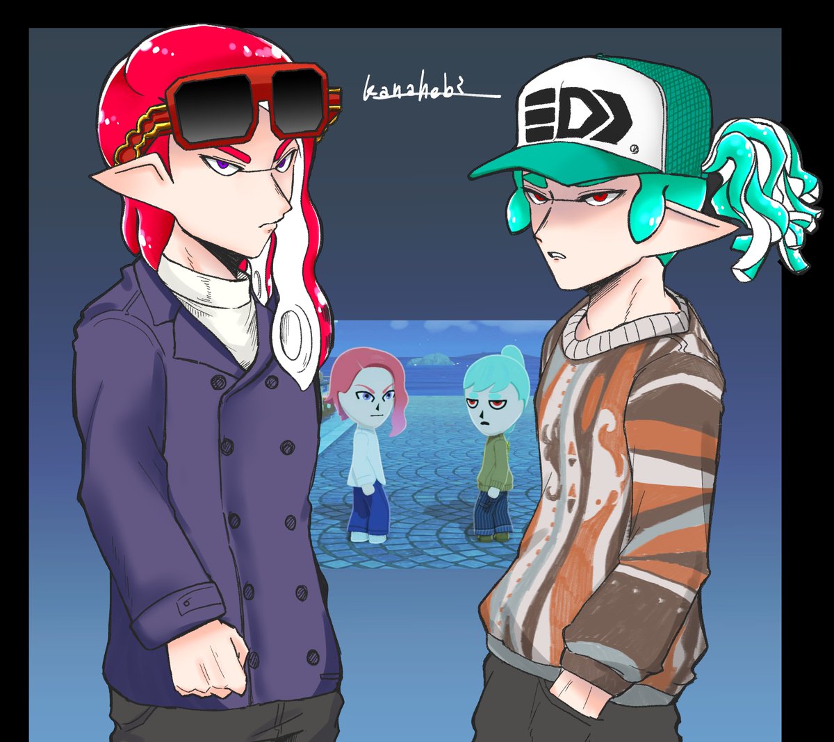 wIjdVbXhxkKguGN's tweet photo. 卜モコレでのマイイカ兄弟のシーンを描きたかった https://t.co/HNHX2JZH72