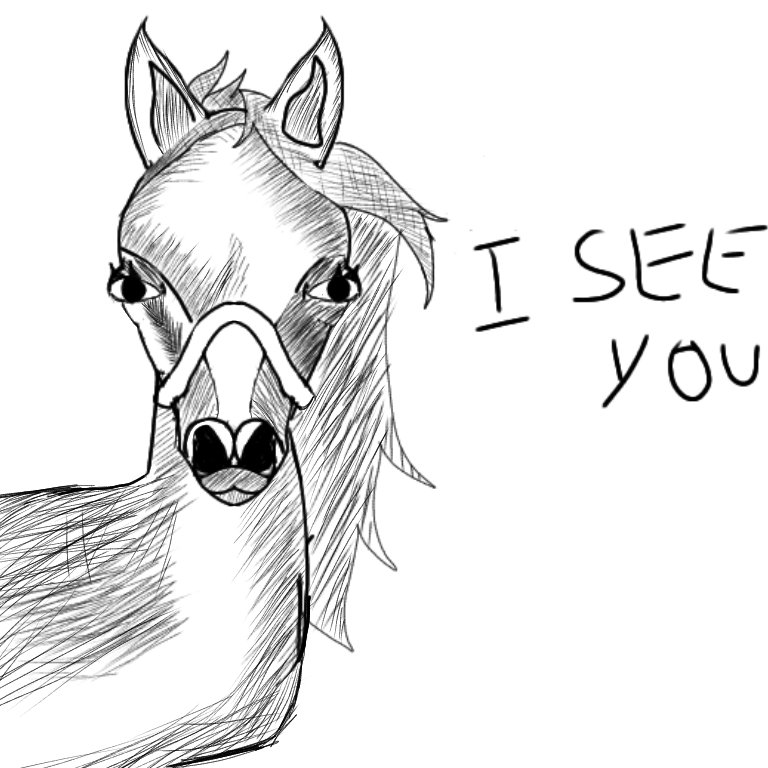 Kikokilo20's tweet photo. I played the CreepyHorse mod two days ago, and now that I’m posting my old stuff, I found this drawing I made years ago… I can’t be the only one who finds it unsettling 😭🙏🏼
#minecraft #horrormod https://t.co/f2zgnQYnoi