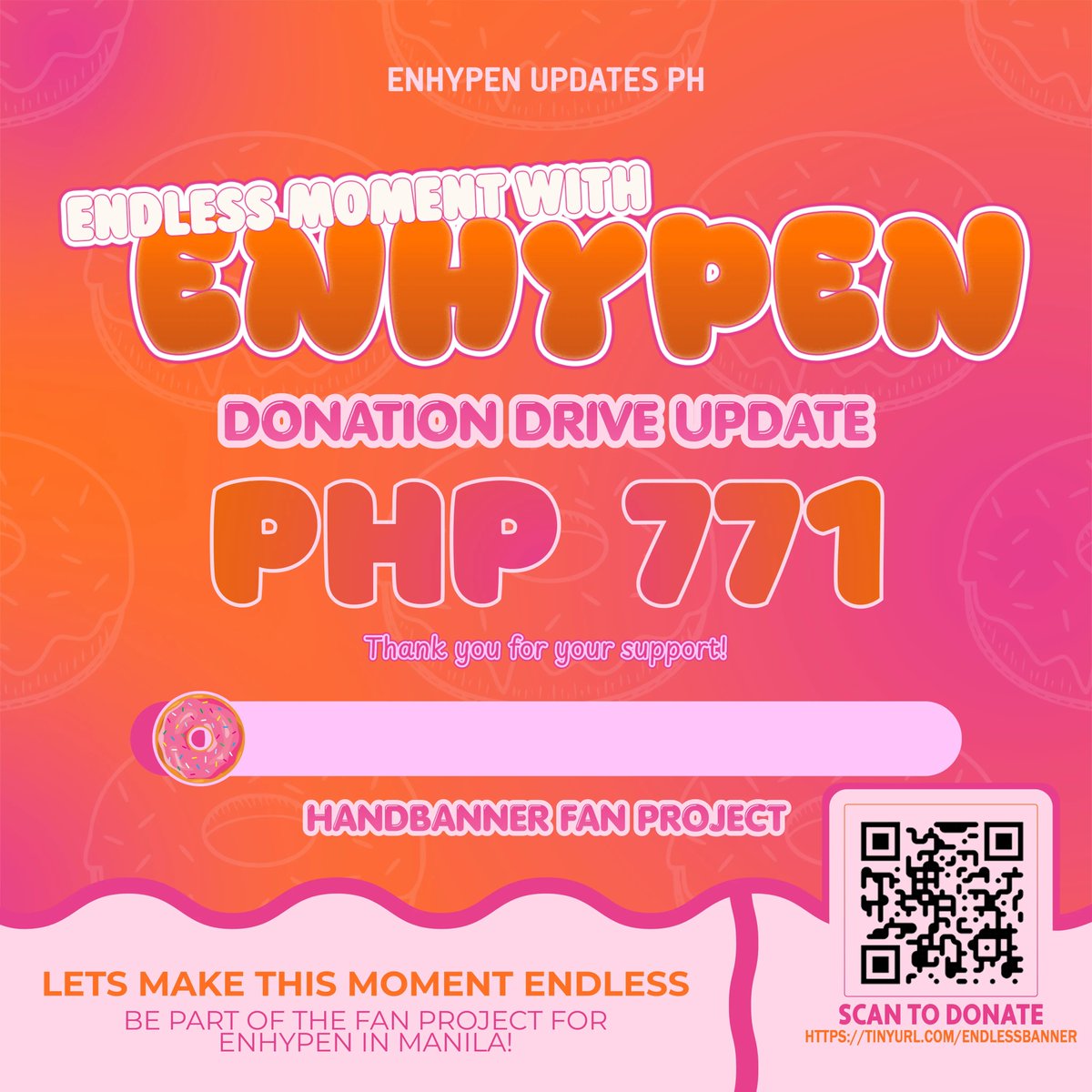 en_updatesph's tweet photo. DONATION DRIVE UPDATE 

🧡 Donate
https://t.co/MCfNQezzr5

📋 Transparency
https://t.co/6DvVajv8kK…

LET'S MAKE THIS MOMENT ENDLESS 😉🧡

#ENHYPEN #ENDLESS #ENHYPEN_DunkinPH
#ENDLESS_FunMeet #DunkinPH_ENDLESS https://t.co/OKMAFoR058