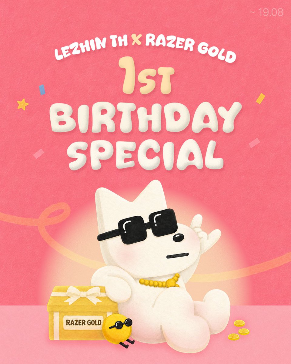LezhinTH's tweet photo. 1st Birthday Special 🎂 J.MEE จัดให้ 😎
ฉลองเดือนเกิดไปด้วยกันกับอีเว้นท์สุดปัง

✅ Event 01 Extra Bonus Coin
เพียงเติมเหรียญด้วยแพ็คเกจที่กำหนด
รับเลย! เหรียญโบนัส Extra 💞

✅Event 02 Top Spender Rewards
รับเหรียญโบนัส Extra ยังไม่พอ
ผู้ที่มียอดเติมสูงสุดภายในระยะเวลาอีเว้นท์
ลุันรับ! ของรางวัลสุดพิเศษ 🎁

⏰ 12 - 19 สิงหาคม 69
👉 https://t.co/nq7bK3X4GE

#LezhinTHxRazerGold
#OnlyLezhinTH #LezhinTH