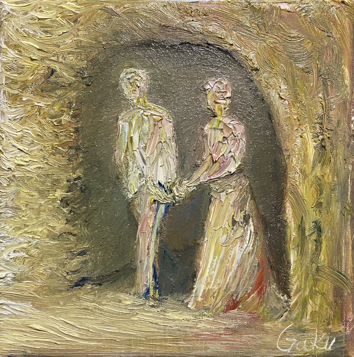 共に｜S0｜Oil on Canvas｜2026 作品名：共に サイズ：S0(18.0× 18.0