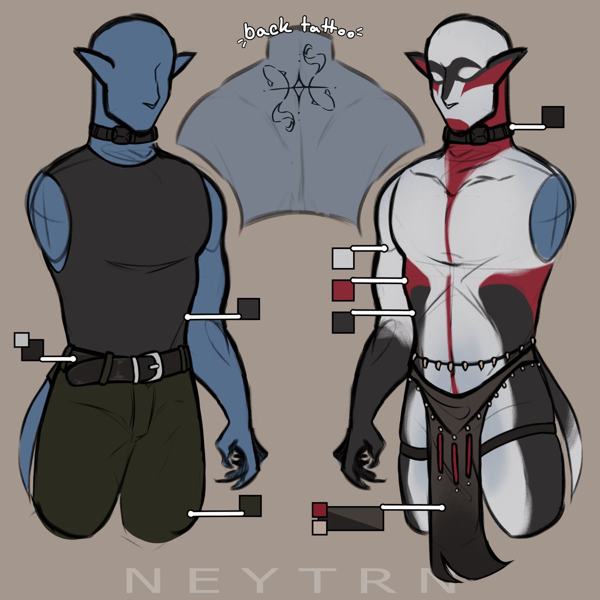 Neytrn's tweet photo. Been busy playing Cyberpunk instead of drawing lol so here have this ref I put together quickly for Beau last month.

[ #avataroc #AFAA #avatar ] https://t.co/A92CjB9tk4
