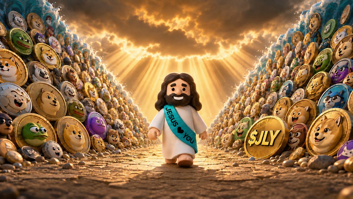 Dogsbollocks76's tweet photo. Youβve heard of the parting of the Red Sea. Now witness the parting of the meme coins. $JLY is coming through. The miracle is inevitable. ππ
#JLY #JesusLovesYou #SolanaMemeCoin #MemeCoin https://t.co/syQQaPlhEt
