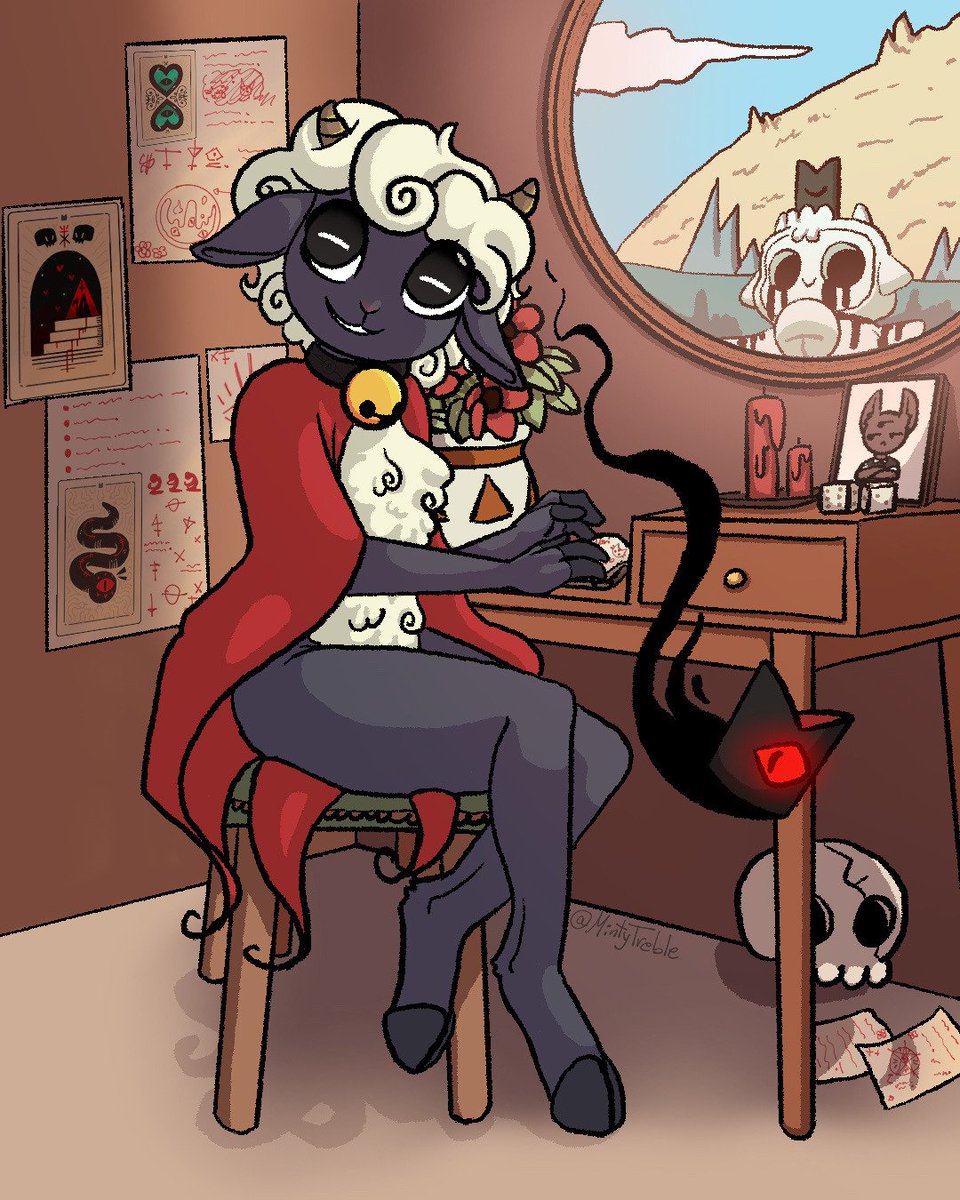MintyTreble's tweet photo. Just a lamb, based on that Shakira meme she just recreated ✨
#cotllamb #cultofthelamb #cotlfanart https://t.co/KH6qOnevsI