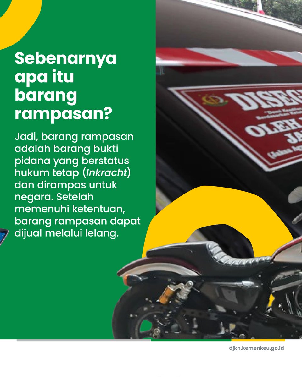 DitjenKN's tweet photo. Dalam rangka memperingati Hari Adhyaksa ke-81 tahun 2026, DJKN melaksanakan lelang serentak atas barang rampasan negara BPA Kejaksaan RI. https://t.co/gzA18IANJs