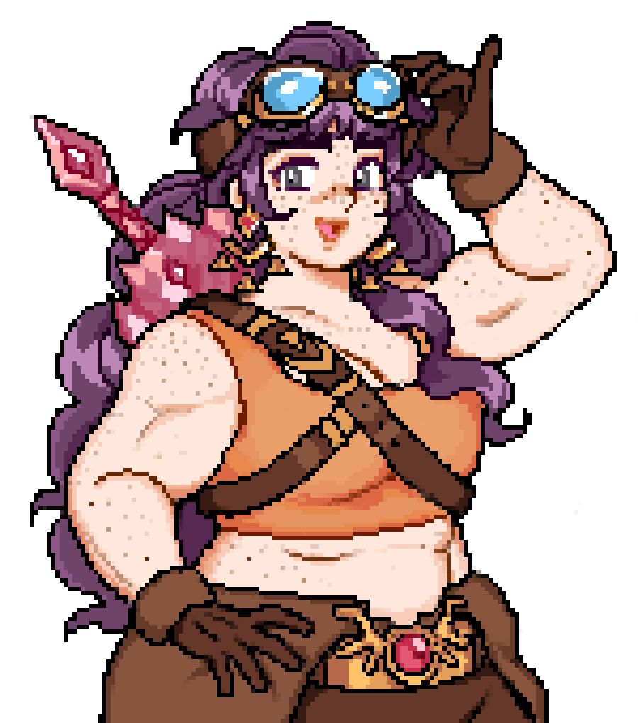 haverdoodles's tweet photo. custom sprite of my farmer, meli 🧡 #FieldsofMistria https://t.co/eU6P121f4D