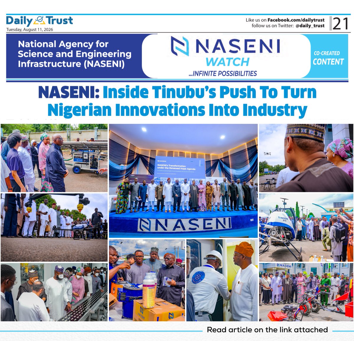 NASENIHQ's tweet photo. NASENI: Inside Tinubu’s Push To Turn Nigerian Innovations Into Industry

Please read the full article here:
https://t.co/T9Dq4wJNco https://t.co/H7djsKiQXN