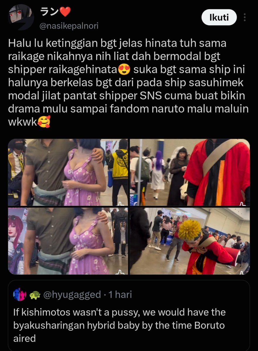 mistyrclla's tweet photo. @Ayyharuno Yg nge share kan fandom lu ini buktinya, fans Naruto mah jarang ikut2an nge war kek fandom lu. 
Apa coba nge share Raikage gada angin gada ujan giliran dikatain balik ga Terima https://t.co/UyGDD2n3Jo