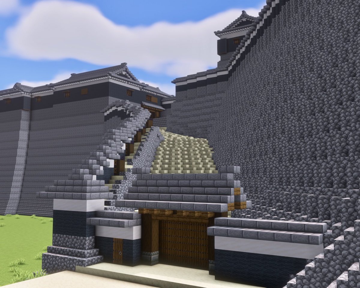 s0komoto's tweet photo. 熊本城　不開門坂
#熊本城 #マイクラ建築 #Minecraft #Minecraftbuilds https://t.co/6kEf6JnfOT
