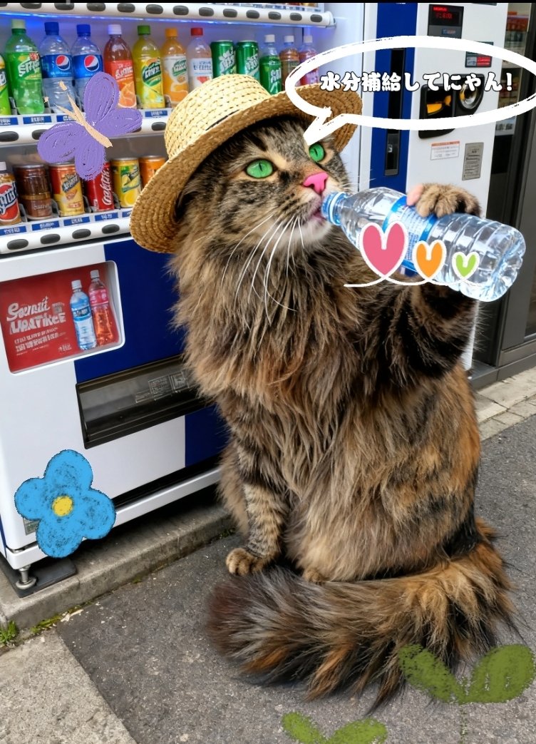 NUKOmofux2's tweet photo. オレちゃん麦わら帽子似合う（笑）

北国も暑いニャー💦

 #猫好きさんとつながりたい 
 #猫がいる生活
 #アメリカンカール https://t.co/B3LnJk47ZW