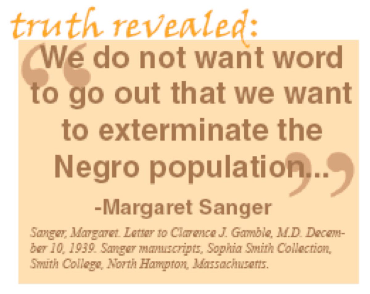 Babbling_Beaver's tweet photo. Margaret Sanger’s dream come true - reducing the number of undesirables by any means necessary. https://t.co/T48ylB8CQG