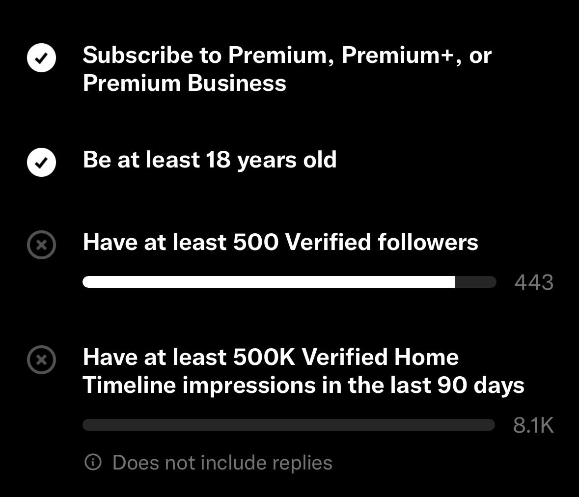 sks_dev's tweet photo. How does impressions are updated here? Also I’m close to now 500 verified followers. Let’s go✨💪 https://t.co/W6SXYosO9d