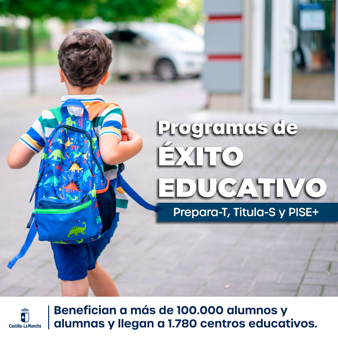 gobjccm's tweet photo. 👩‍🏫Estos programas de éxito educativo, cofinanciados por el Fondo Social Europeo Plus, ofrecen apoyo educativo personalizado, favoreciendo el aprendizaje, la motivación y la continuidad educativa del alumnado.

✅Están transformando la educación en #CLM, avanzando en la reducción del abandono escolar temprano.

ℹ️ https://t.co/QGz7m1feZx