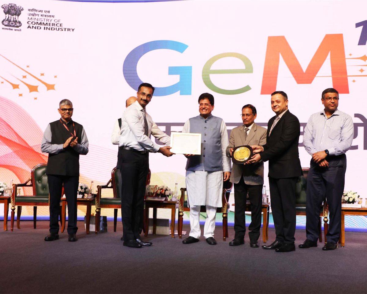 official_dgar's tweet photo. ASSAM RIFLES PROMOTES GRASSROOT EMPOWERMENT FOR AATMANIRBHAR BHARAT

On the occasion of GeM’s 10th Foundation Day, held on 10 Aug 2026 at Bharat Mandapam, New Delhi, #AssamRifles was recognised by Shri Piyush Goyal, Hon’ble Union Minister of Commerce & Industry, for achieving the Maximum Order Value to Micro & Small Enterprises (MSEs) on GeM under the MHA category. The recognition reflects Assam Rifles steadfast commitment to transparent, efficient and inclusive procurement, while empowering MSEs and strengthening the vision of Aatmanirbhar Bharat.

#AssamRifles #friendsofthenortheast #sentinelsofnortheast #NationFirst #GuardiansOfTheNation
#GeM #GeMFoundationDay #GovernmentEMarketplace #MicroAndSmallEnterprises #AatmanirbharBharat #MakeInIndia #TransparentProcurement #InclusiveProcurement #VocalForLocal #MHA #NationBuilding 

@HMOIndia @adgpi @PIBHomeAffairs