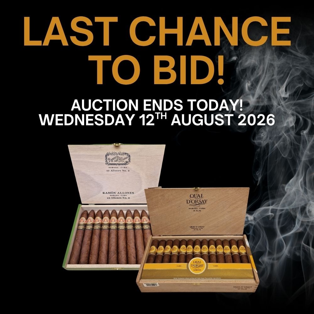 MitchellOrchant's tweet photo. LAST CHANCE TO BID! Auction ends today!
https://t.co/mZFyZSKAGF

Our auction team are available 24 hours a day to assist with any questions 
Email us at: sales@onlinecigarauctions.com https://t.co/3Dj6IpzHgw