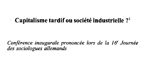 twoinou_'s tweet photo. un super texte d'Adorno qui défend la catégorie de capitalisme pour analyser la société contemporaine (le texte date de 1968, mais son propos est d'autant plus juste aujourd'hui), contre les analyses qui font de son caractère industriel sa détermination fondamentale https://t.co/nT14IIP4nN